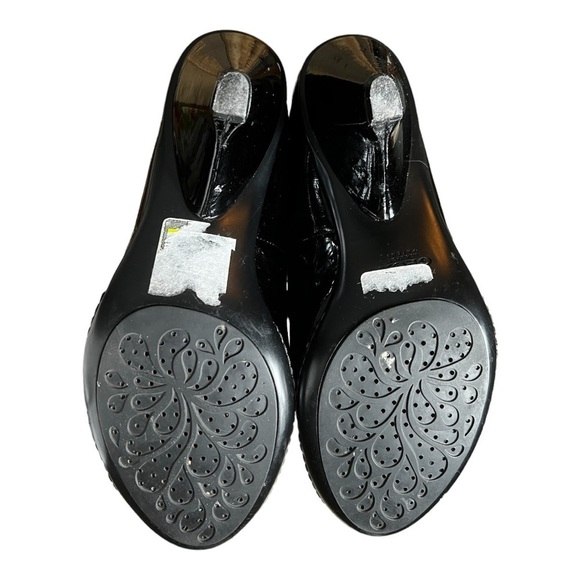 Geox peep toe cone heel patent leather heels size 39 - Picture 6 of 11